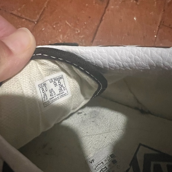 Vans Old Skool black & white checkered lace up sneakers size men’s 8 women’s 9.5 - Picture 5 of 8